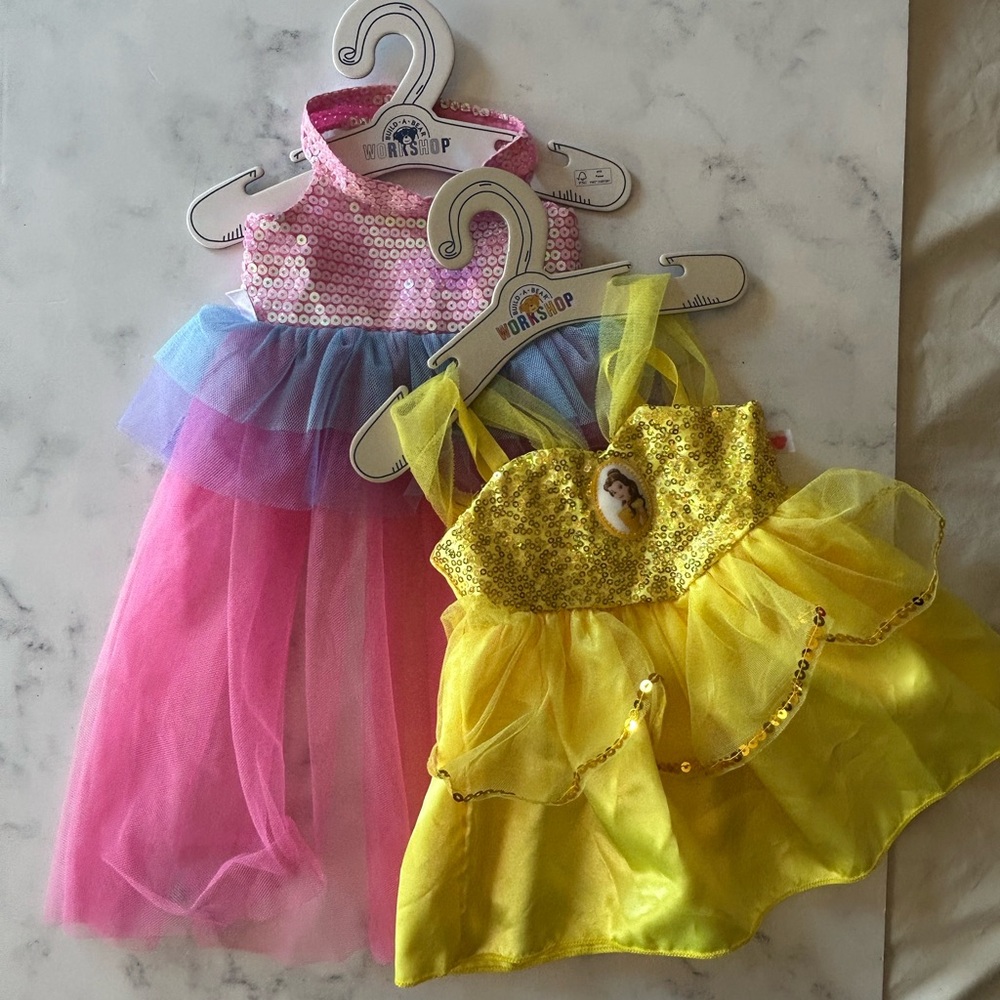 Cute Build A Bear Sequin Tulle Costume Dresses with Hangers